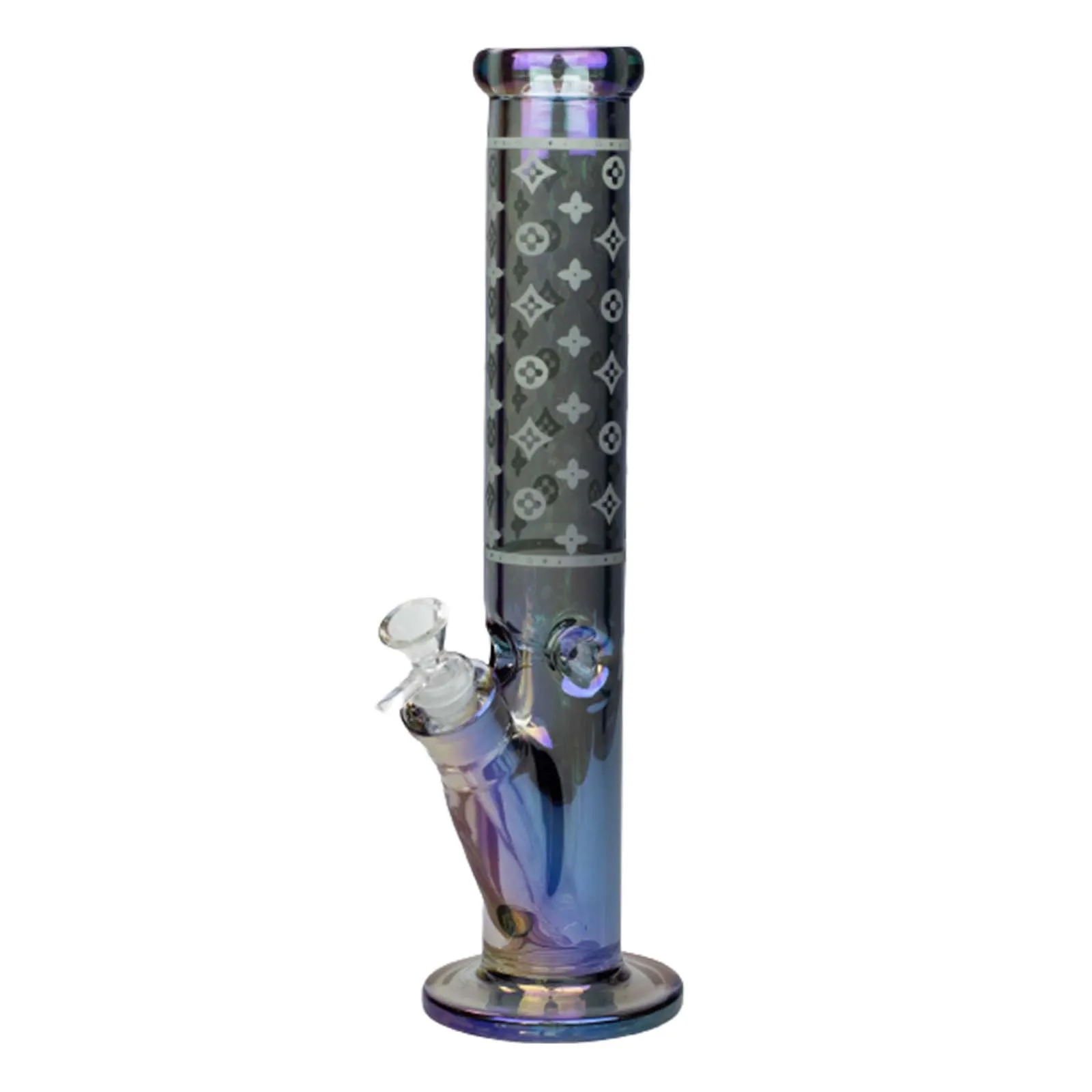 14" Luxury Electroplated Straight Tube Bong