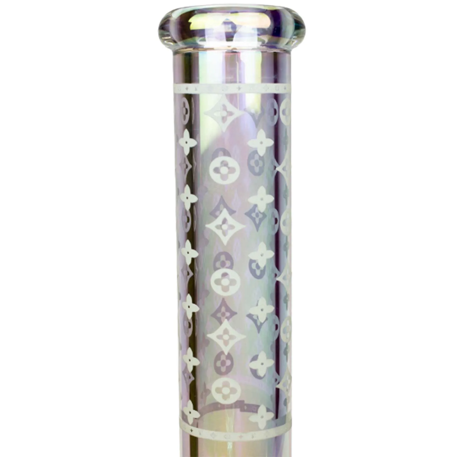 14" Luxury Electroplated Straight Tube Bong