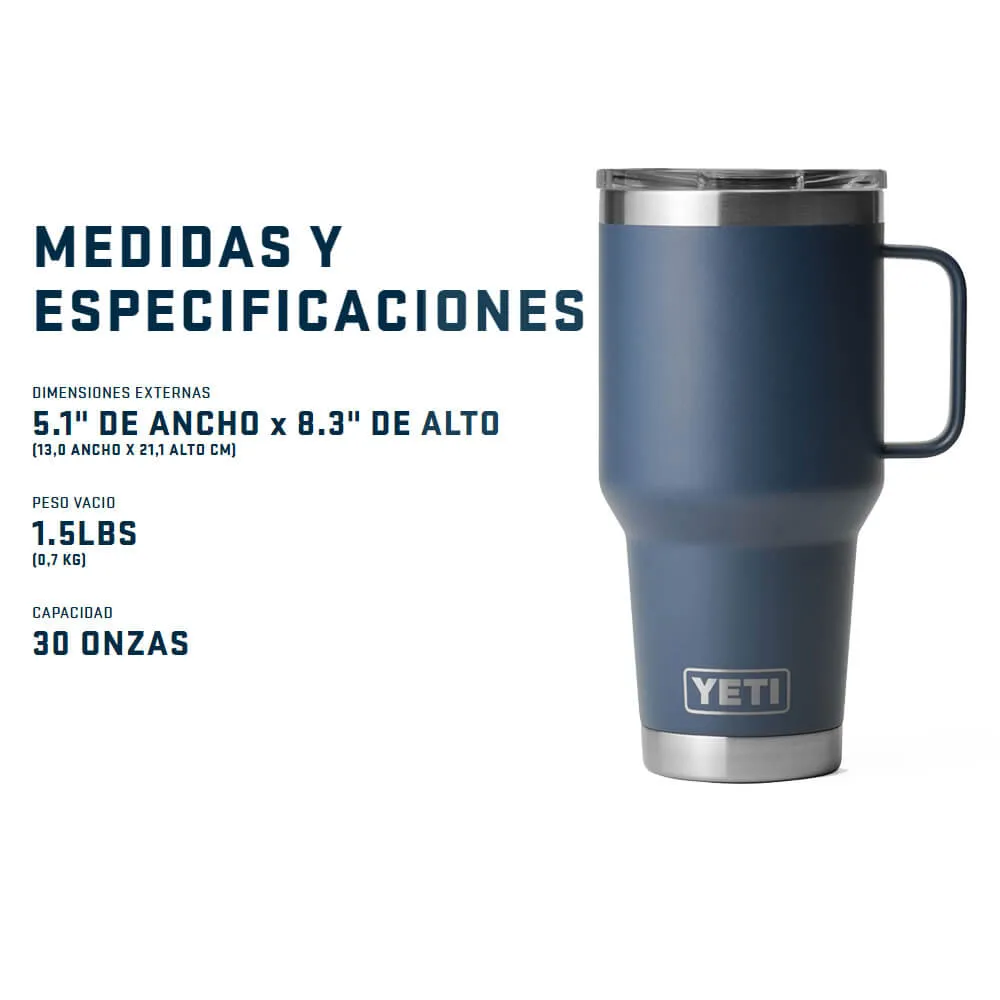 21071501393 TAZA RAMBLER 30oz TRAVEL MUG CON TAPA STRONGHOLD RESCUE RED MARCA YETI