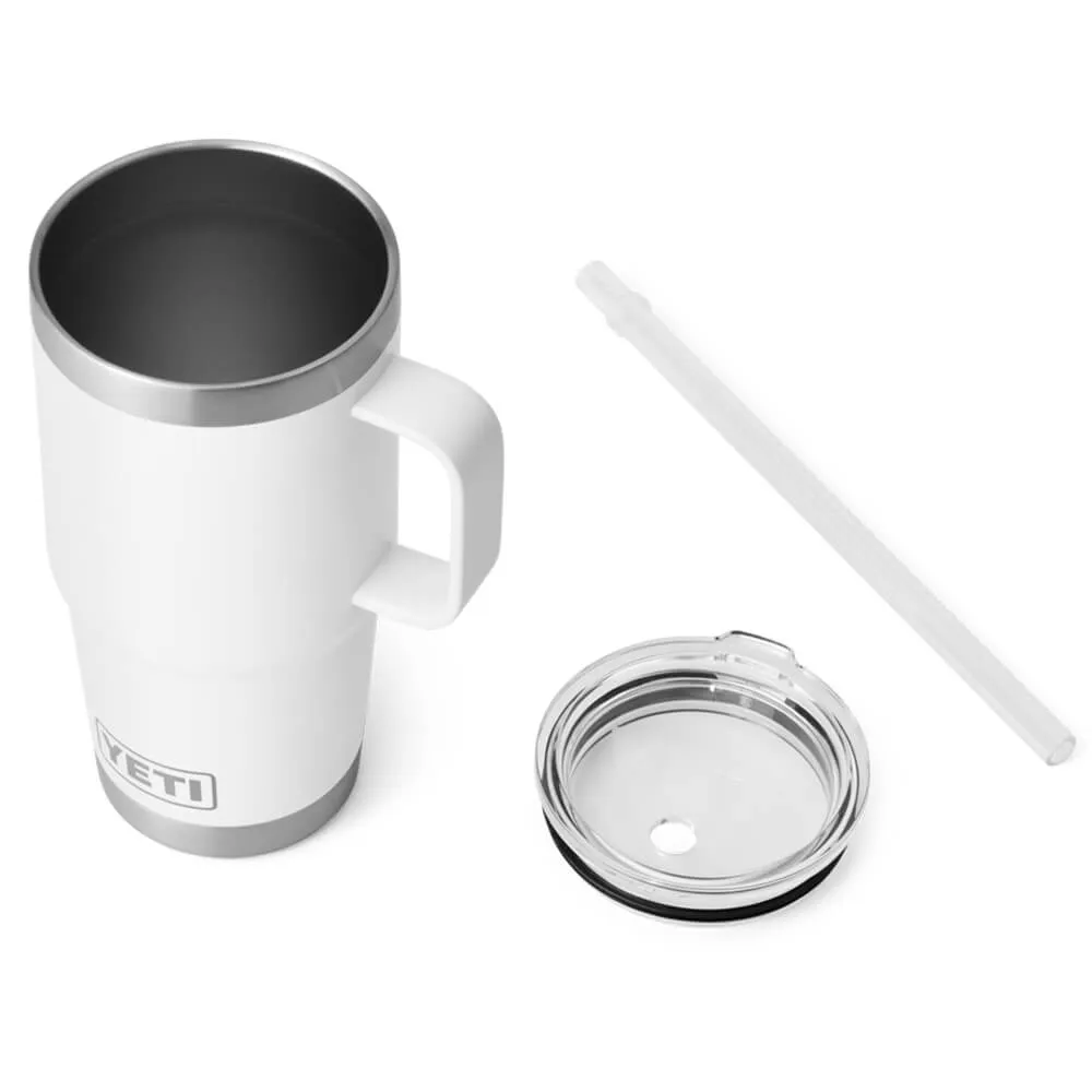 21071501801 TERMO RAMBLER 25oz STRAW MUG BLANCO MARCA YETI