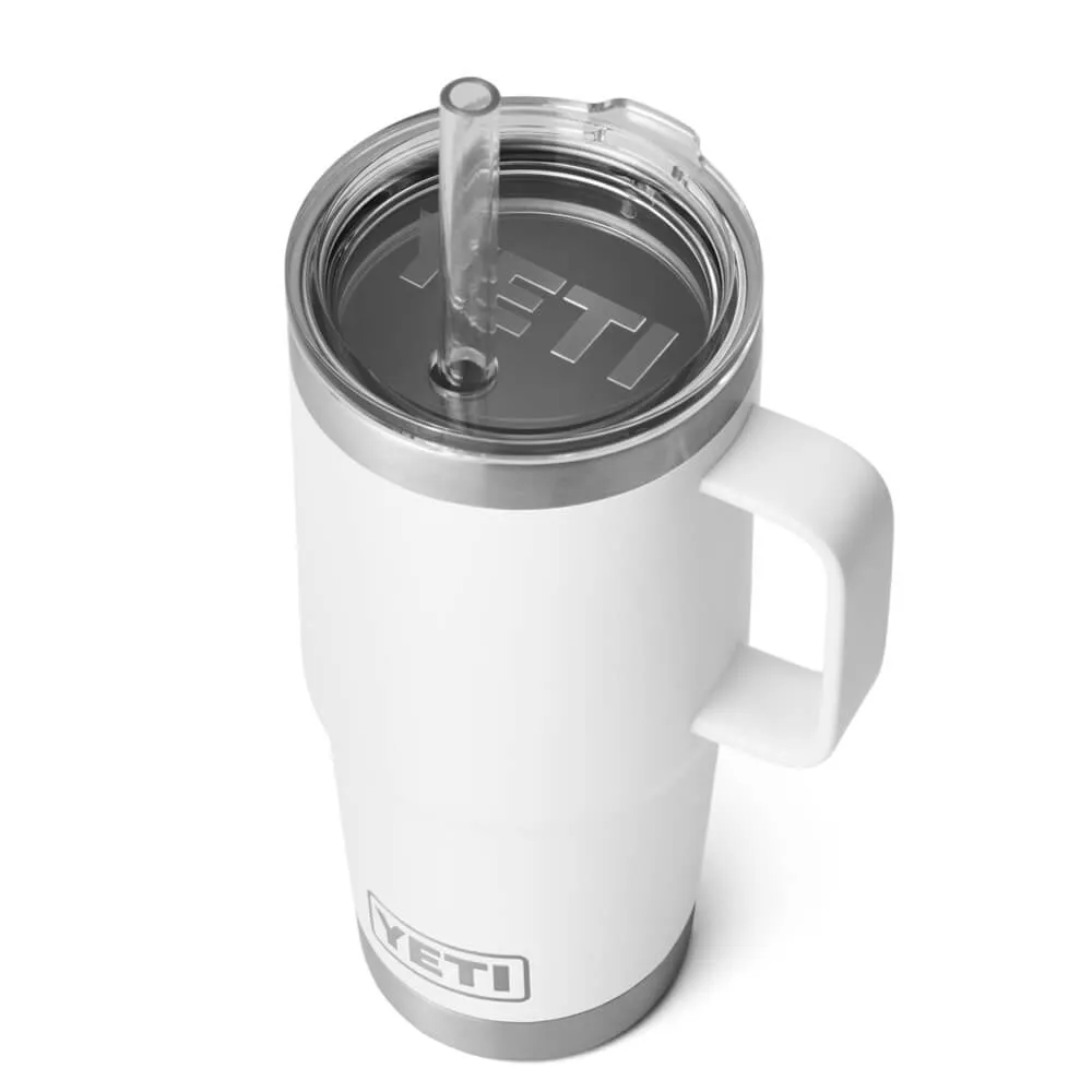 21071501801 TERMO RAMBLER 25oz STRAW MUG BLANCO MARCA YETI