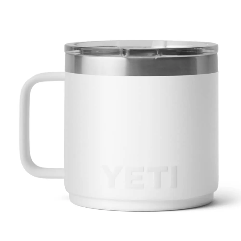 21071502193 TAZA RAMBLER 14oz MUG 2.0 TAPA MAGNETICA BLANCO MARCA YETI