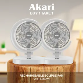 Akari B1T1 : Eclipse Fan with Tri-Color LED night Light ARF-E869(B1T1)