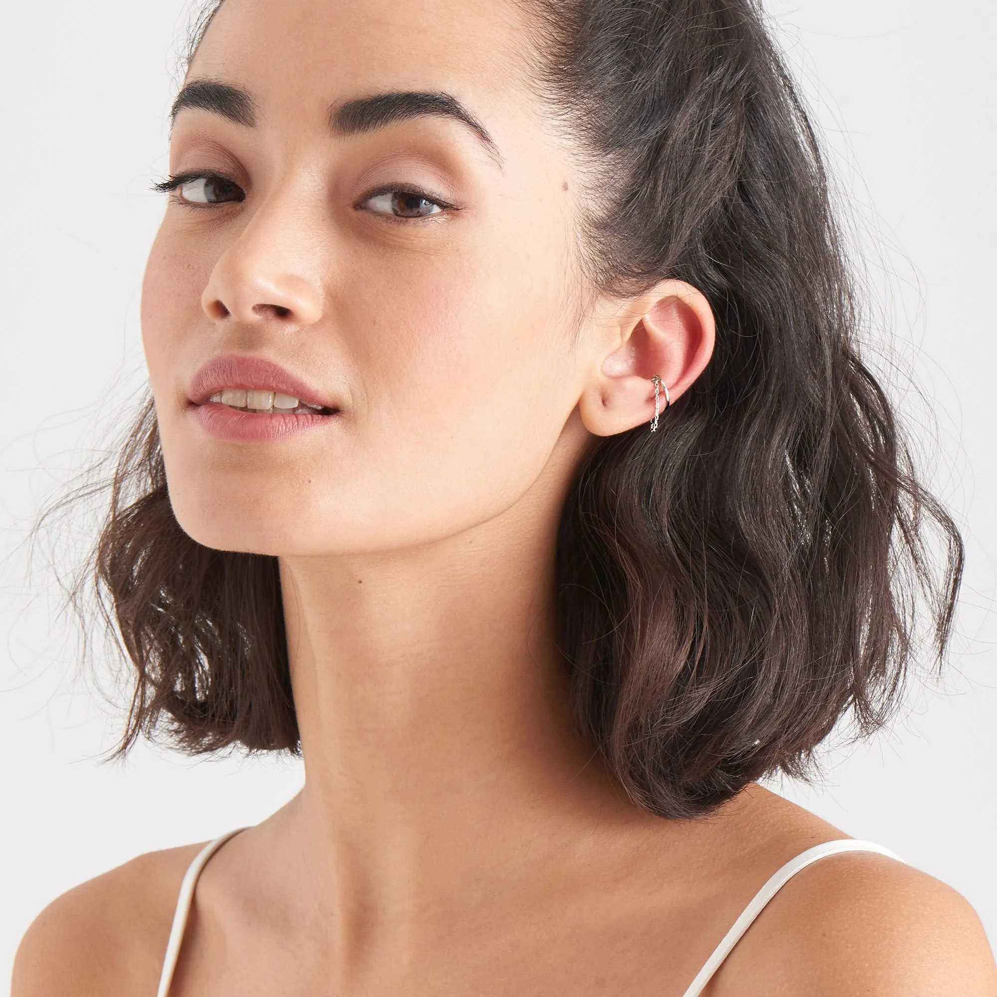 Ania Haie Drop Chain Ear Cuff - Silver