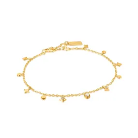 Ania Haie Gold Star Mother of Pearl Drop Anklet