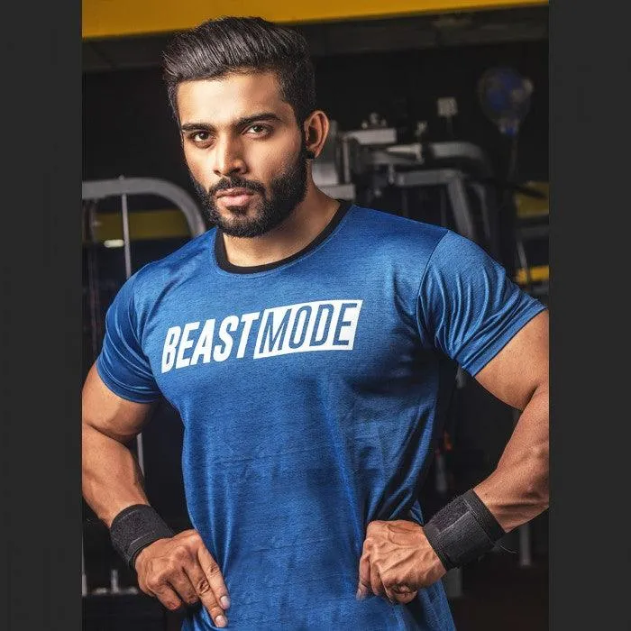 Beast Mode Azure Blue Tee - Essential Series- Sale