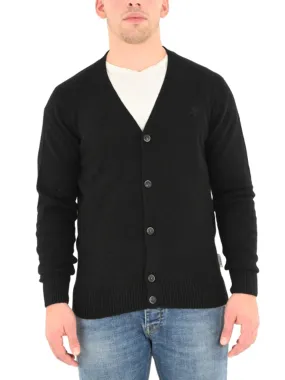 Berna M Cardigan V Lambswool - Nero