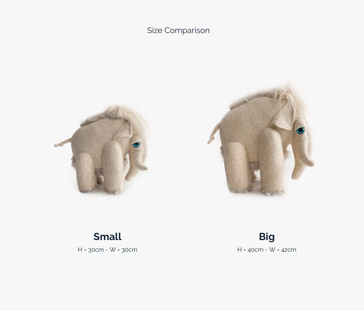 BigStuffed Albino Mammoth - Small