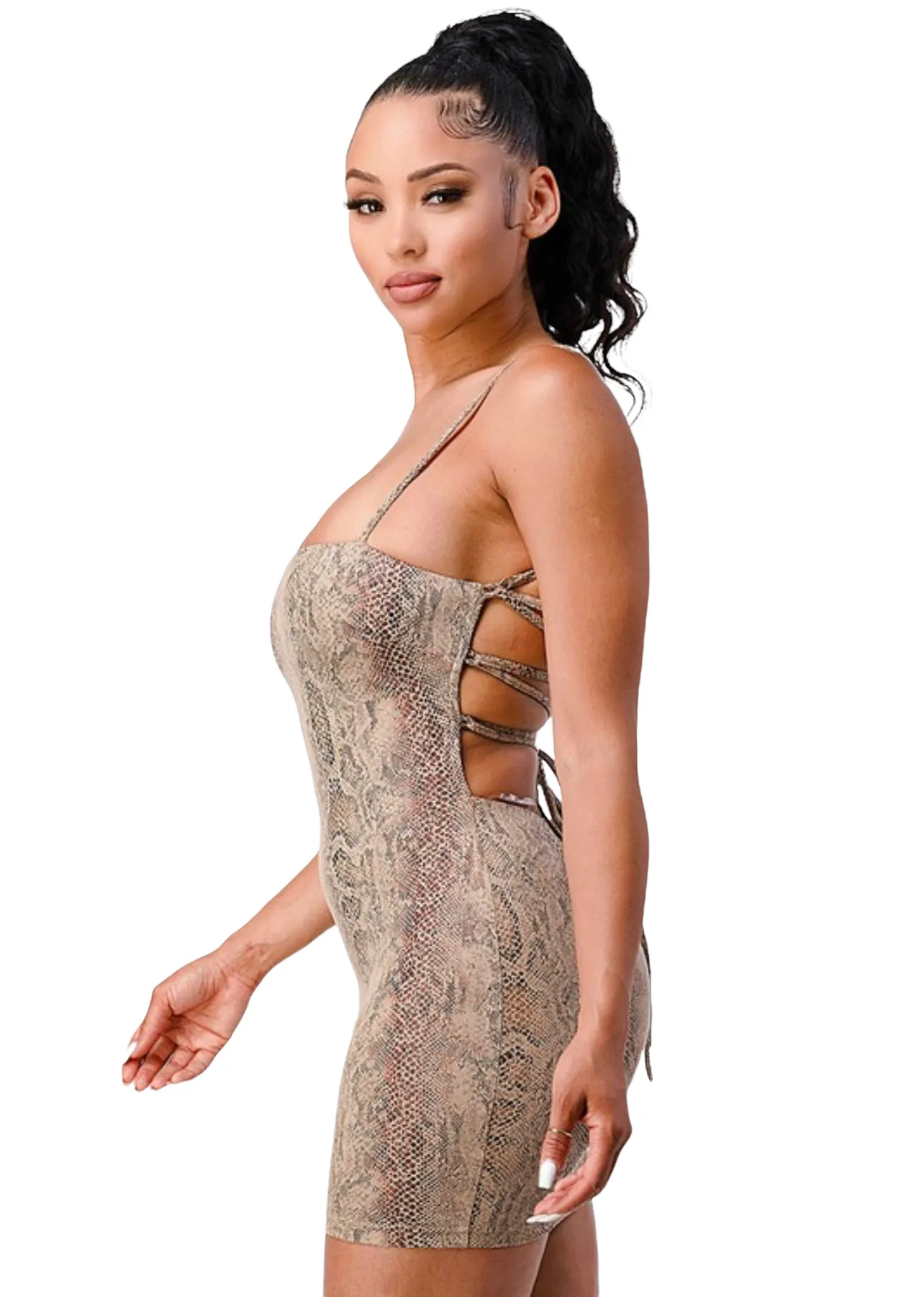 Breeyana Mini Snake Skin Dress