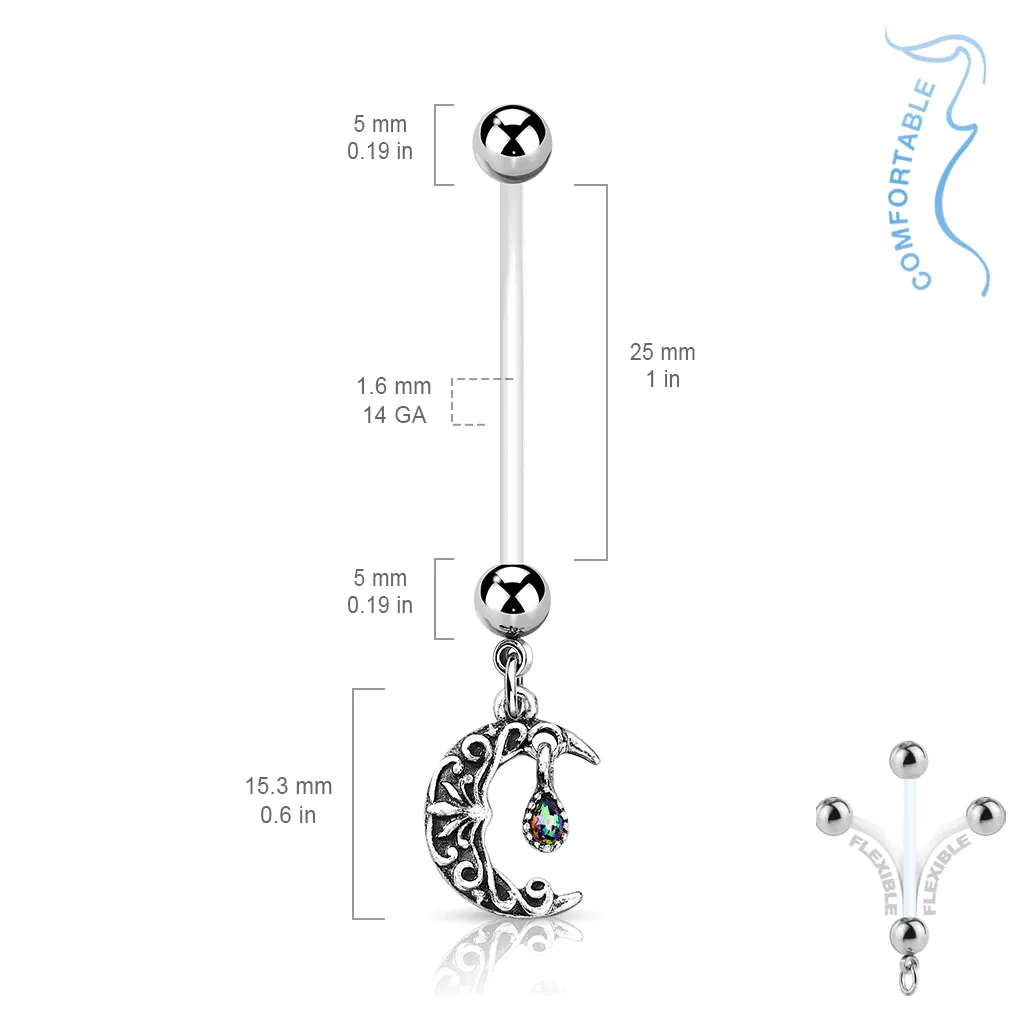 Celestial Moon Maternity Belly Ring