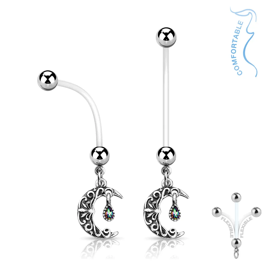 Celestial Moon Maternity Belly Ring