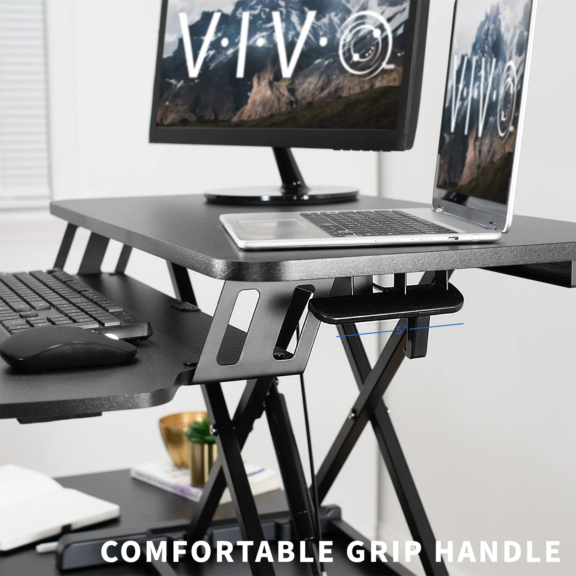 Corner Height Adjustable Desk Converter