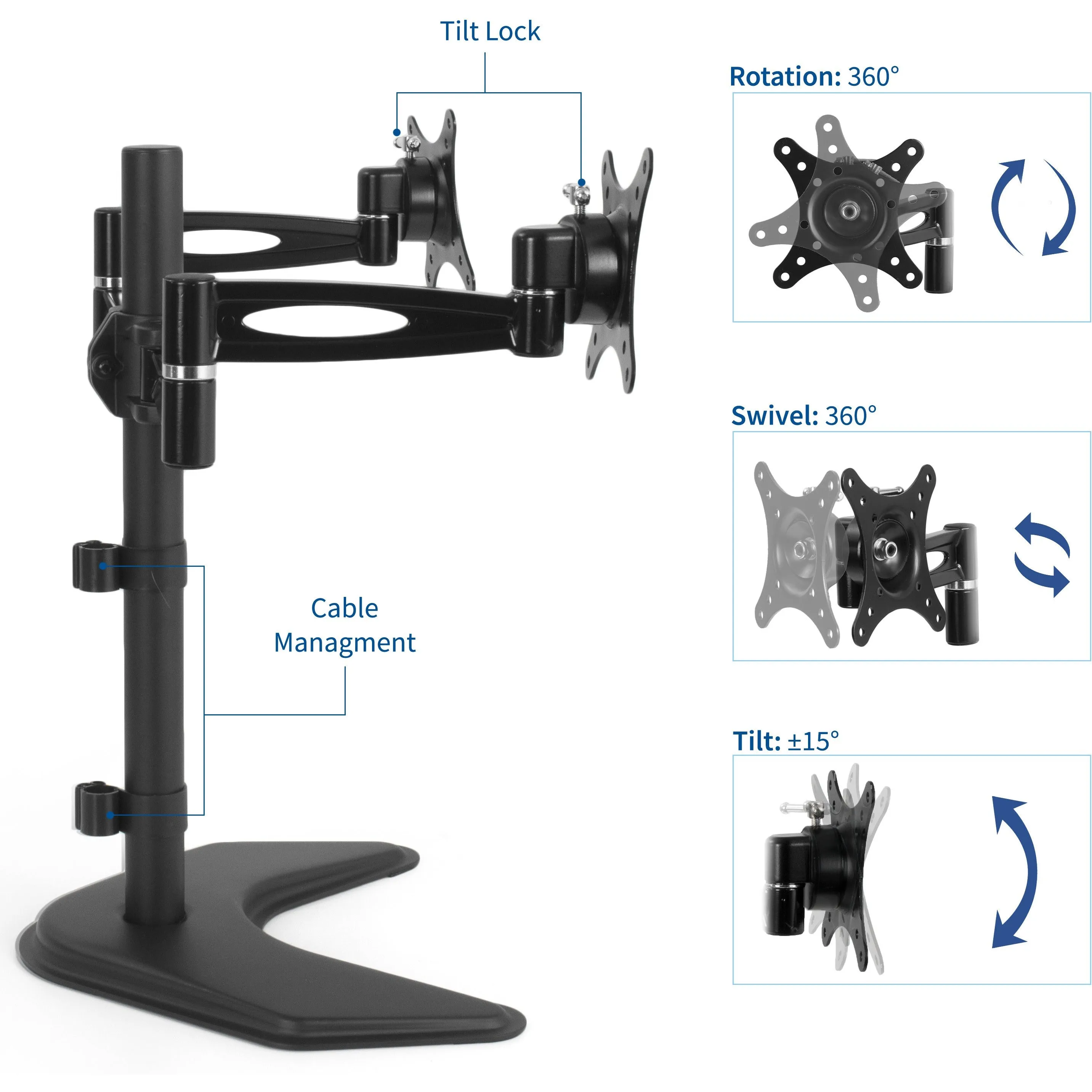 Dual Monitor Desk Stand