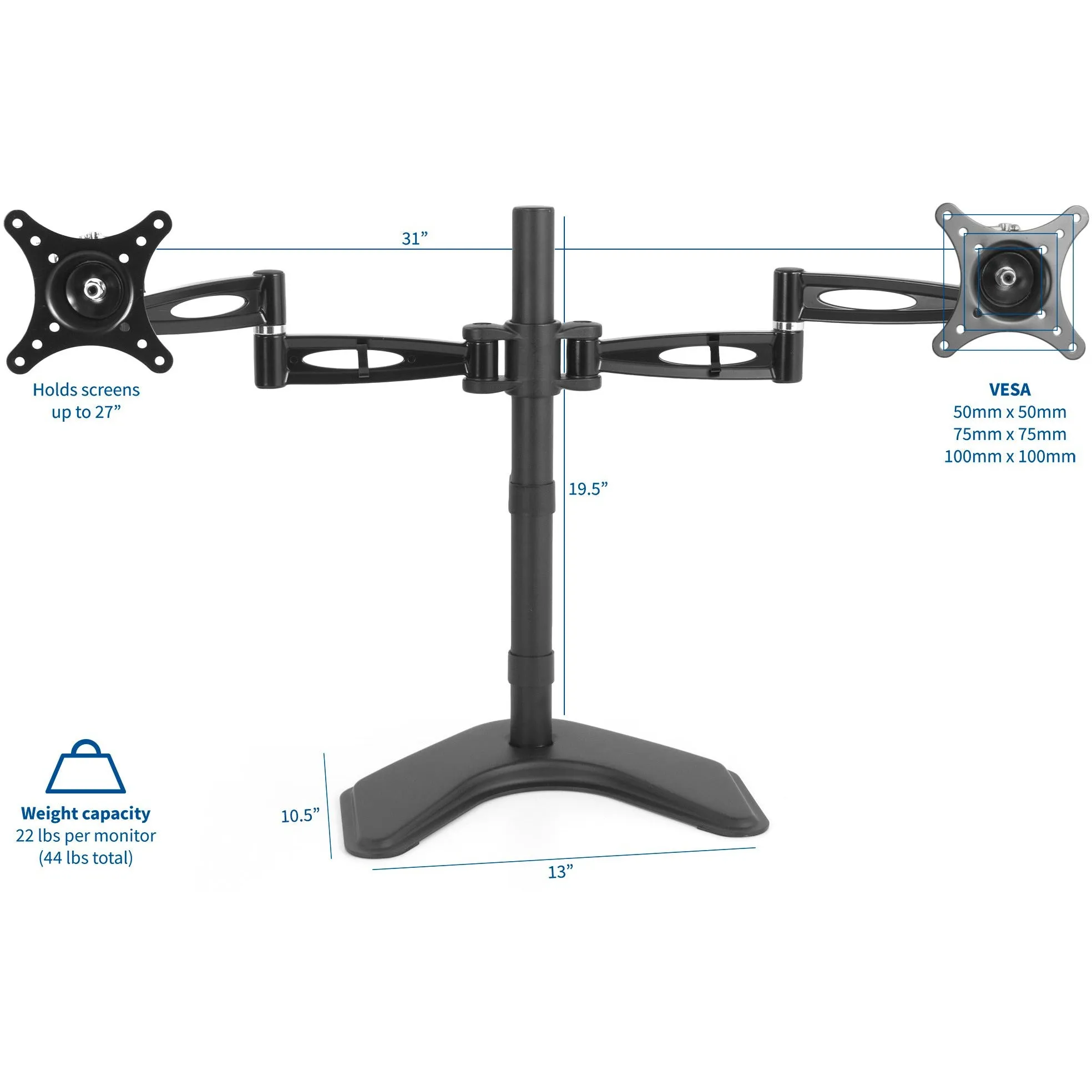 Dual Monitor Desk Stand