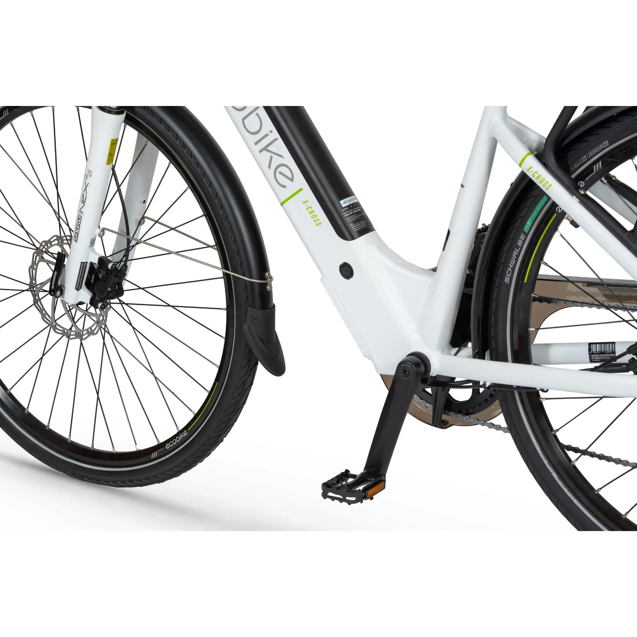 Električno kolo Ecobike X-Cross Trekking 14.5Ah/522Wh, White 17"