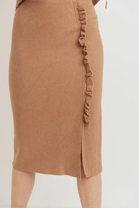 Elle Ruffle Midi Skirt - FINAL SALE