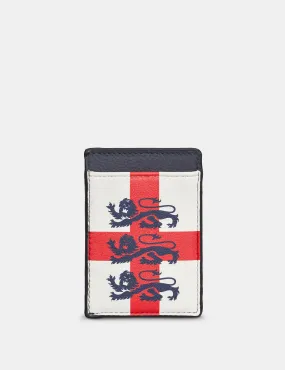 England Legends Three Lions Compact Leather Card Holder