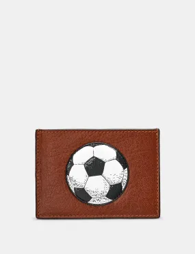 Football Brown Leather Academy Card Holder