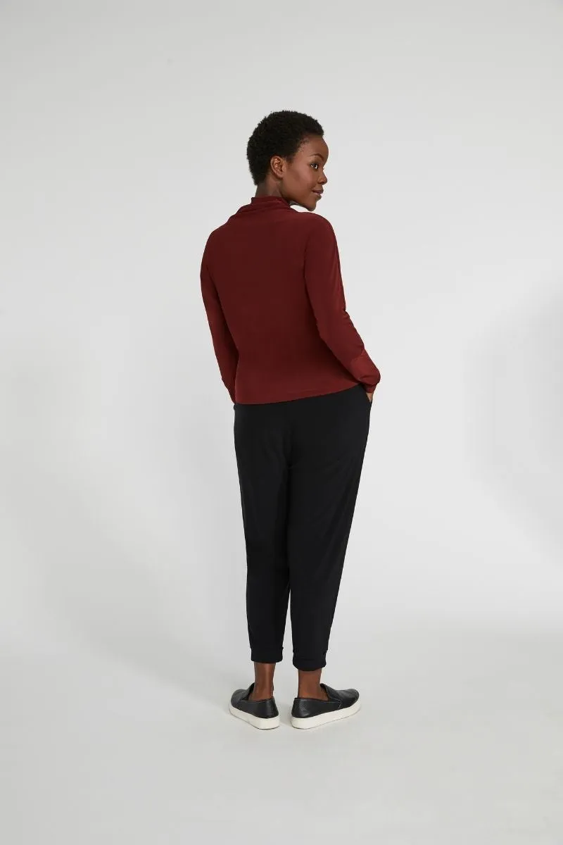 Funnel Neck Dolman T-shirt | Brick