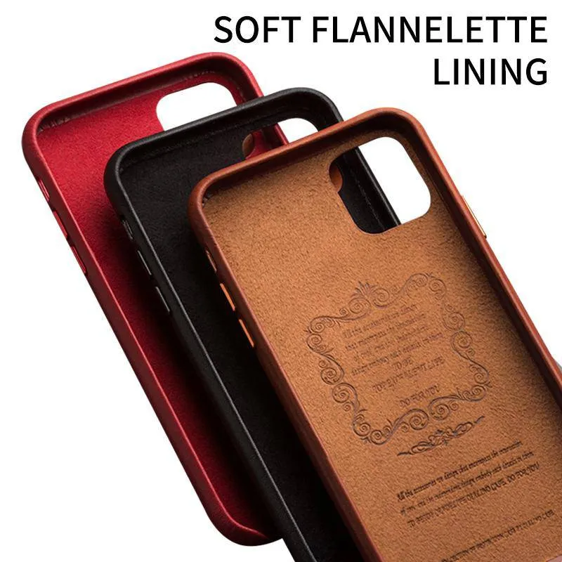 Genuine Leather Silm Back Cover for iPhone