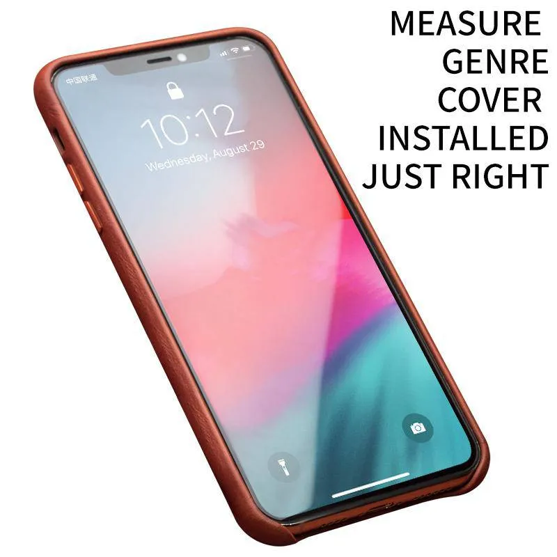 Genuine Leather Silm Back Cover for iPhone