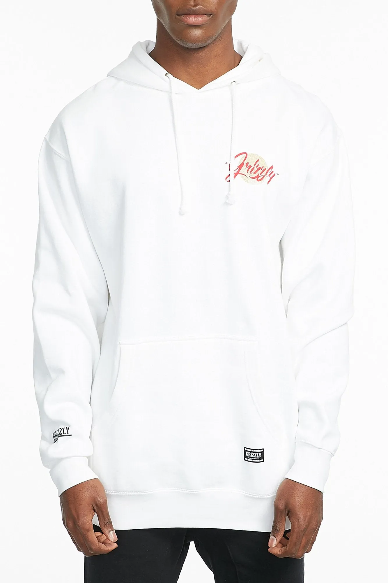 Grizzly Guys White Bodega Popover Hoodie