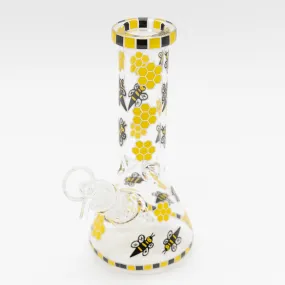 Honeycomb Bees Glass Bong