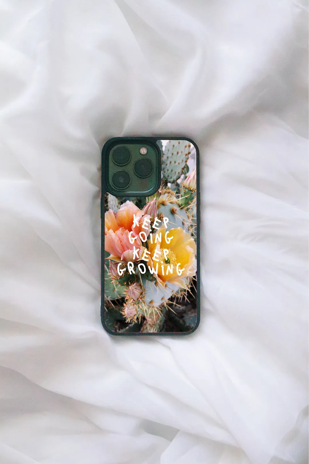 Keep Growing Cactus Print iPhone case