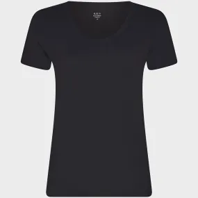 Ladies Black V Neck T-Shirt