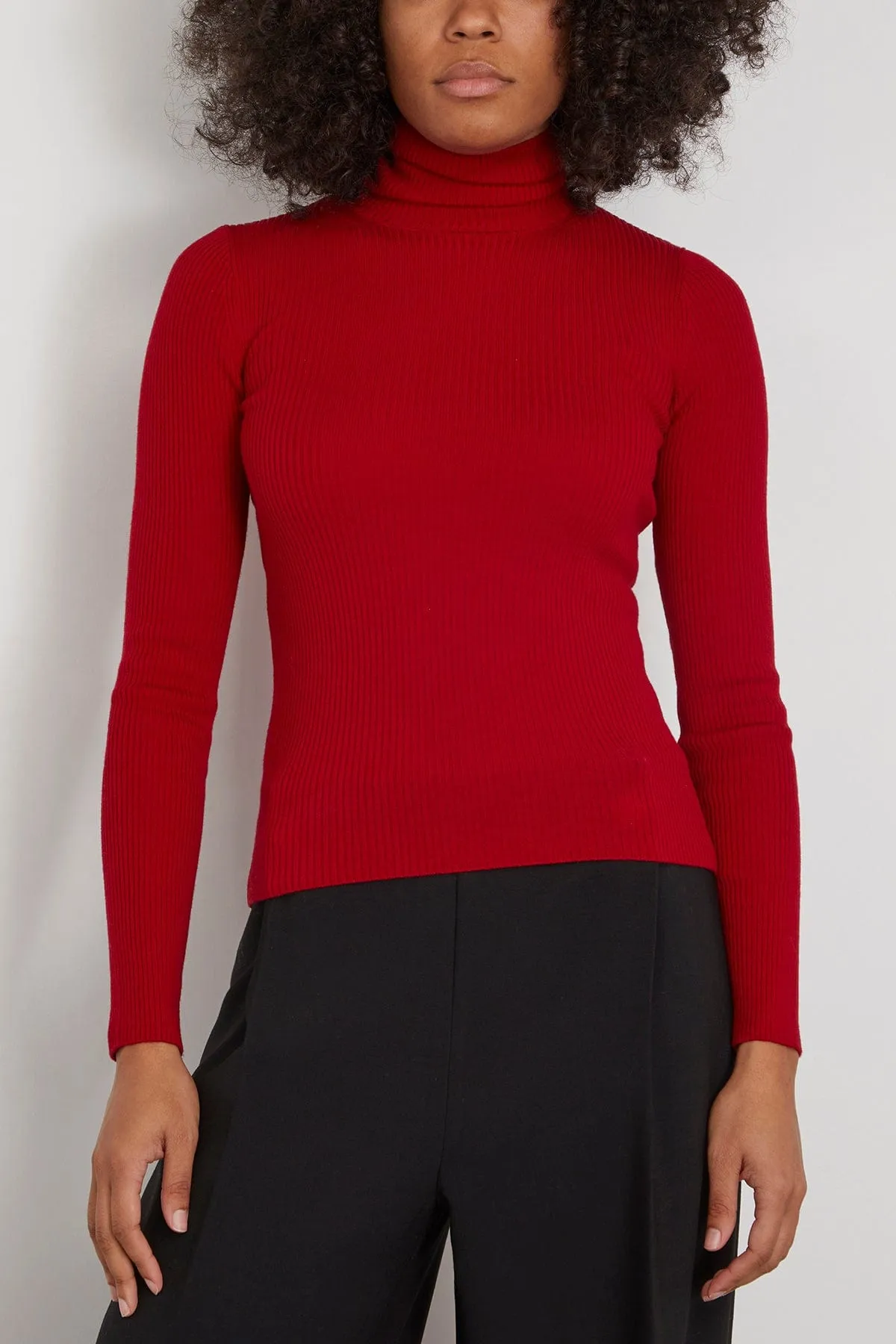 Lucy Knitted Top in Red