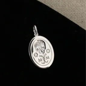 Memento Mori Charm Pendant- Silver