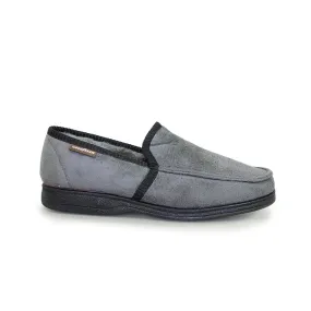 Mens Bedroom Slippers Grey Eden Goodyear Size 6 to 11