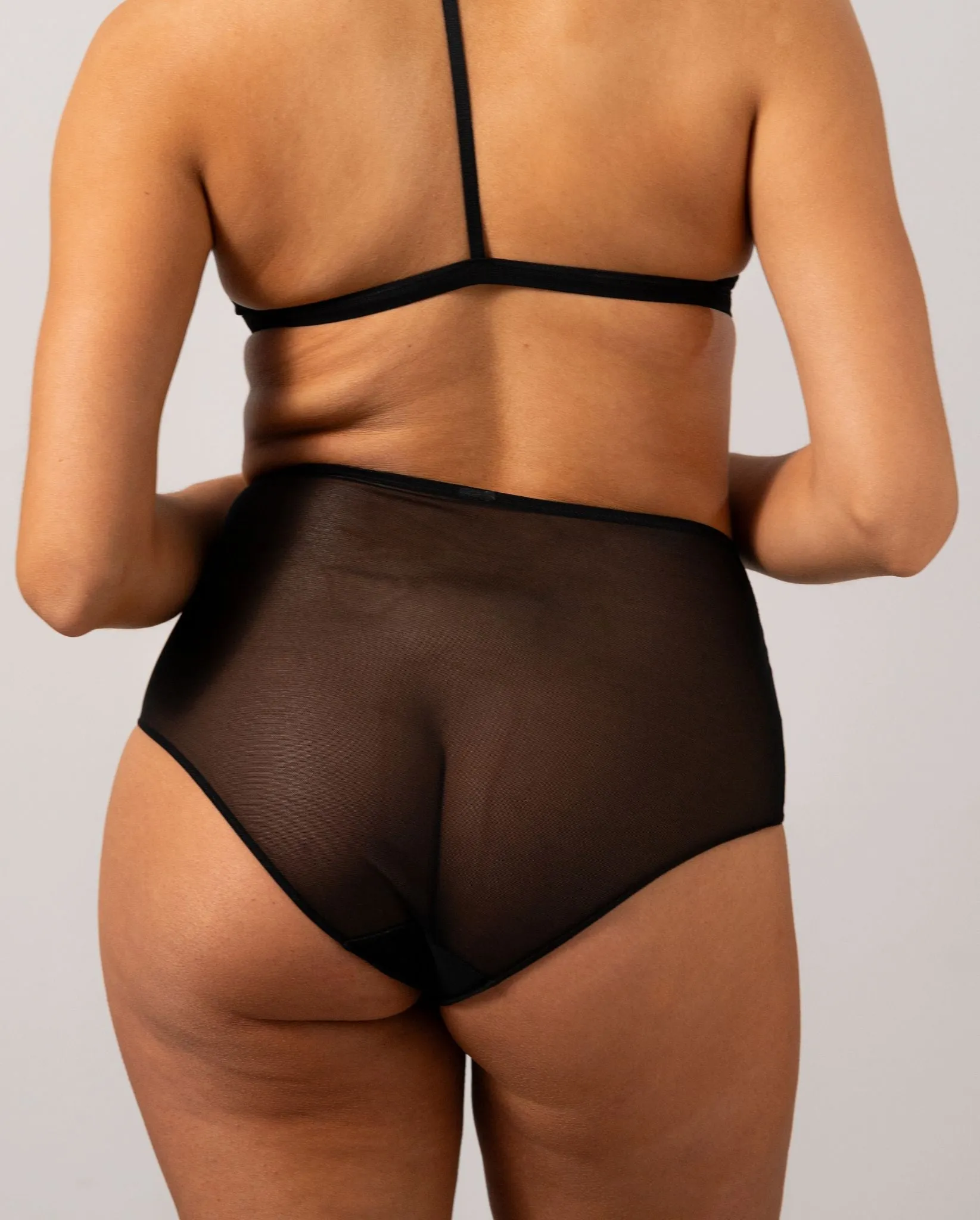 Mesh Highwaist Briefs Black