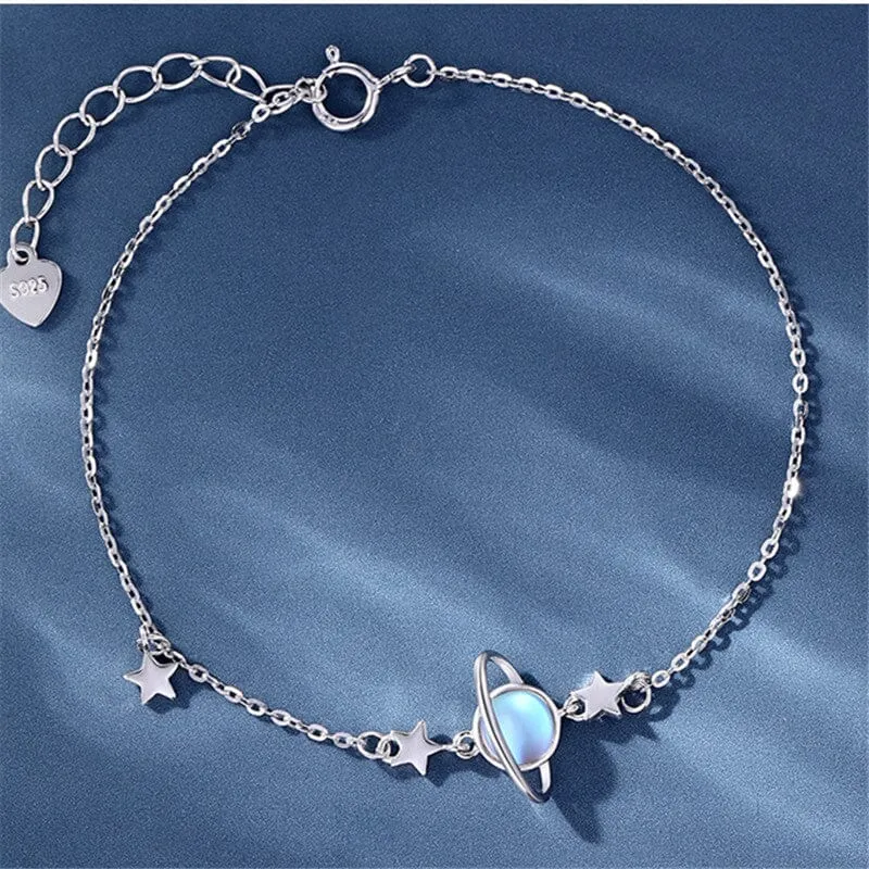 Moonstone Planet Tassel Star Bracelet