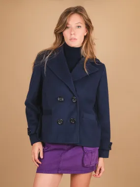 PEACOAT DOPPIOPETTO OVERSIZE BLU