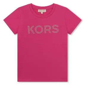 Playera corta Michael Kors blanca para nias y adolescentes