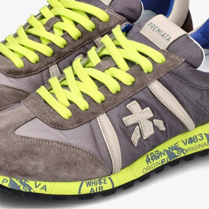 Premiata Lucy Grigio con dettagli Giallo Fluo LUC1313C VAR 1313E