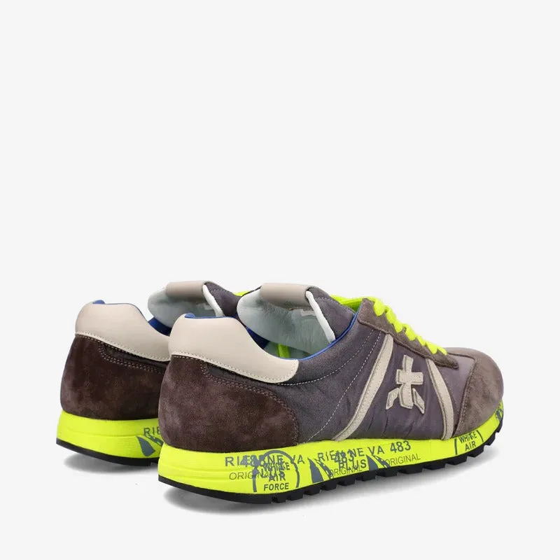 Premiata Lucy Grigio con dettagli Giallo Fluo LUC1313C VAR 1313E