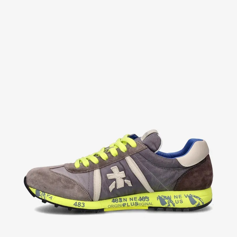 Premiata Lucy Grigio con dettagli Giallo Fluo LUC1313C VAR 1313E