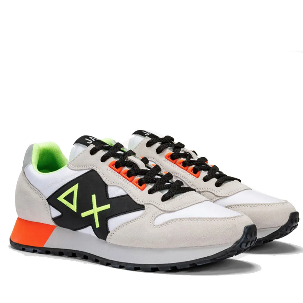 Scarpe Uomo Sun68 Sneakers Jaki Fluo Bianco - Z34113