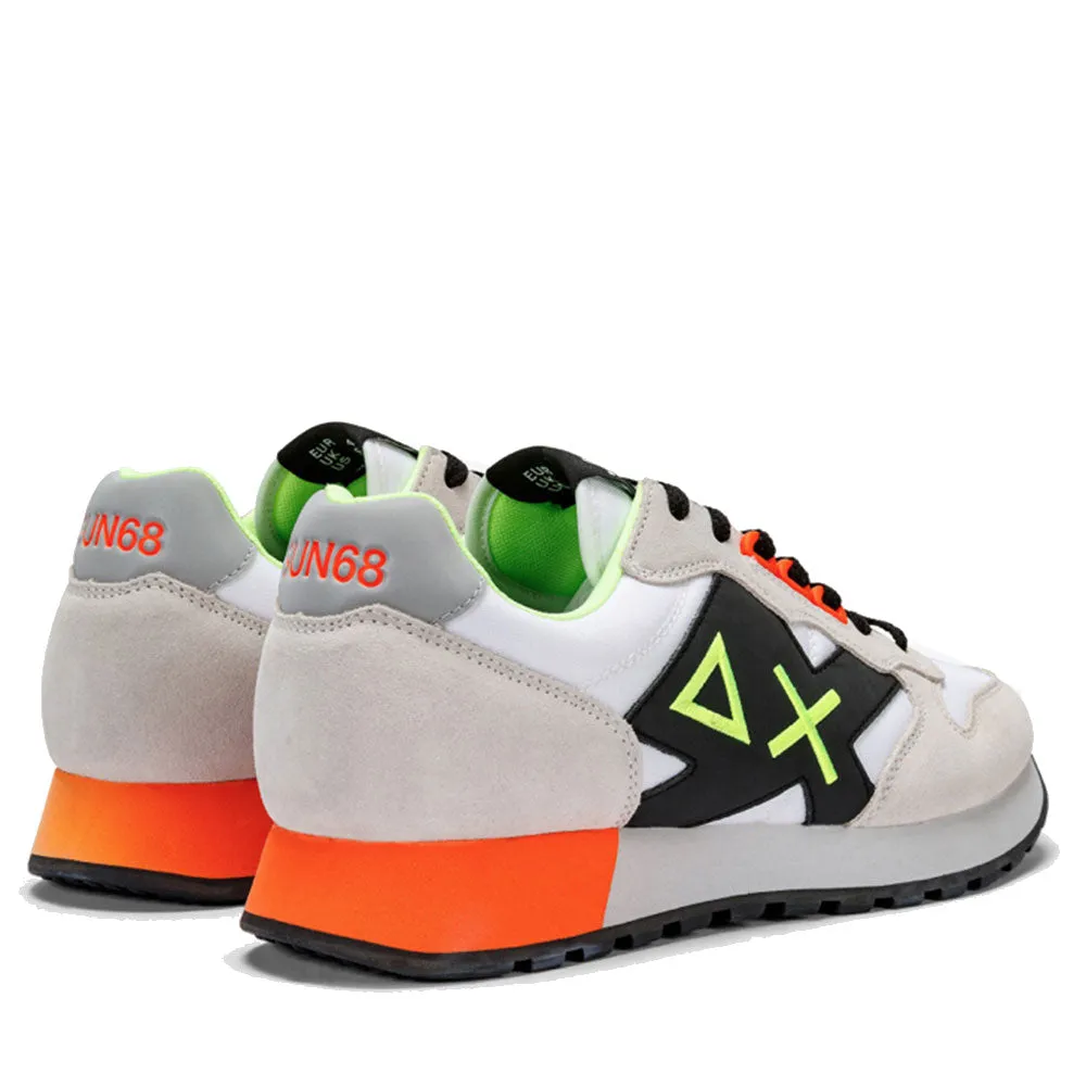 Scarpe Uomo Sun68 Sneakers Jaki Fluo Bianco - Z34113