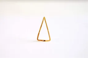 Shiny Vermeil Gold Open Triangle Connector Charm- 18k gold plated over Sterling Silver Triangle, Gold Triangle Connector Link Spacer, 219