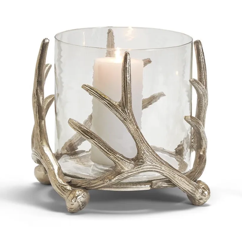 Silver Antler Votive Candleholder