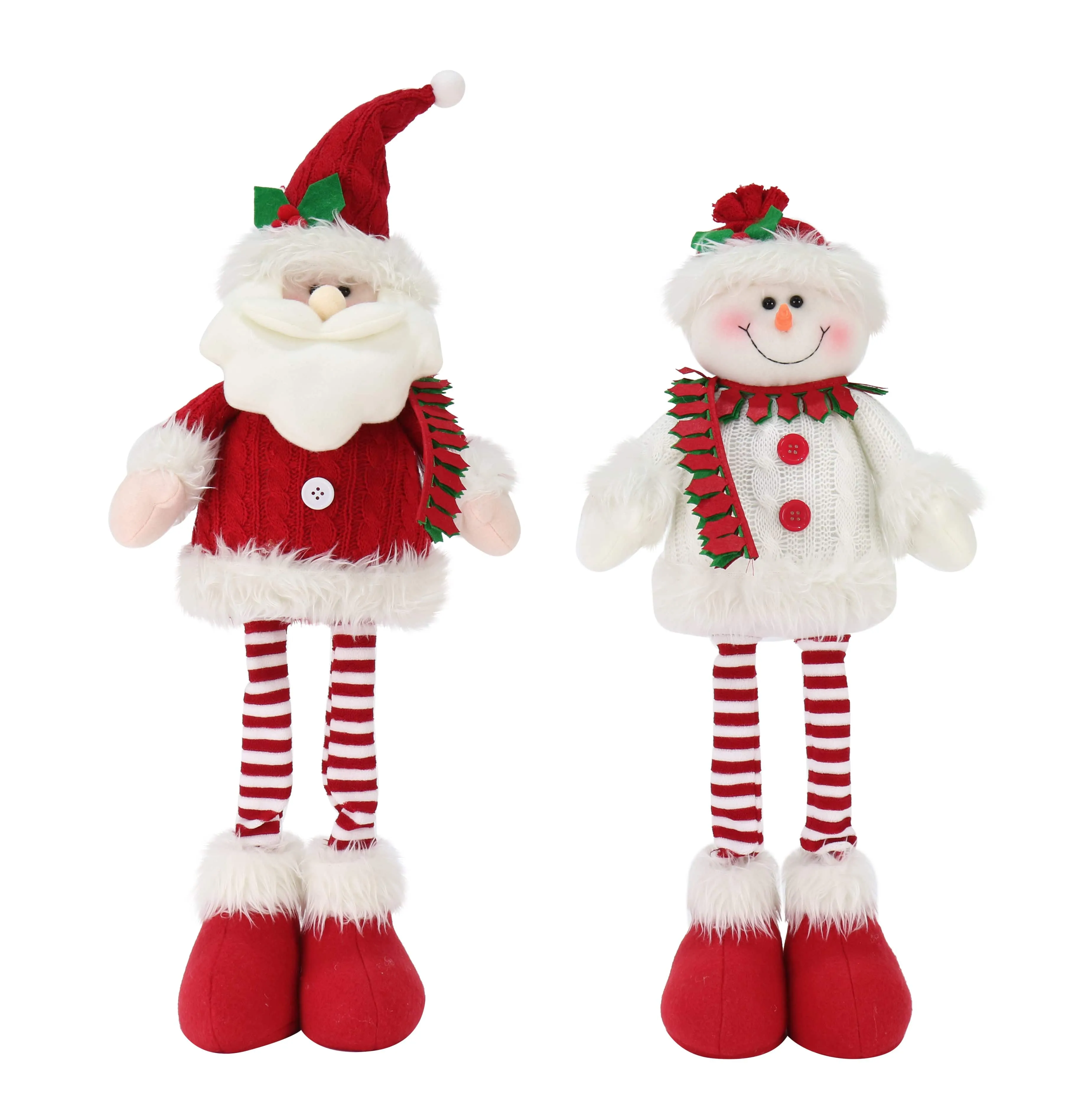 Standing Santa or Snowman in Knit Jumper Asst