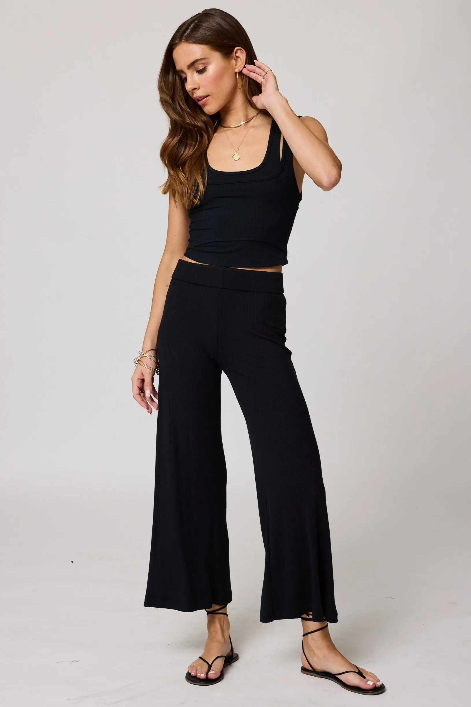 THE RIB WIDE LEG PANT