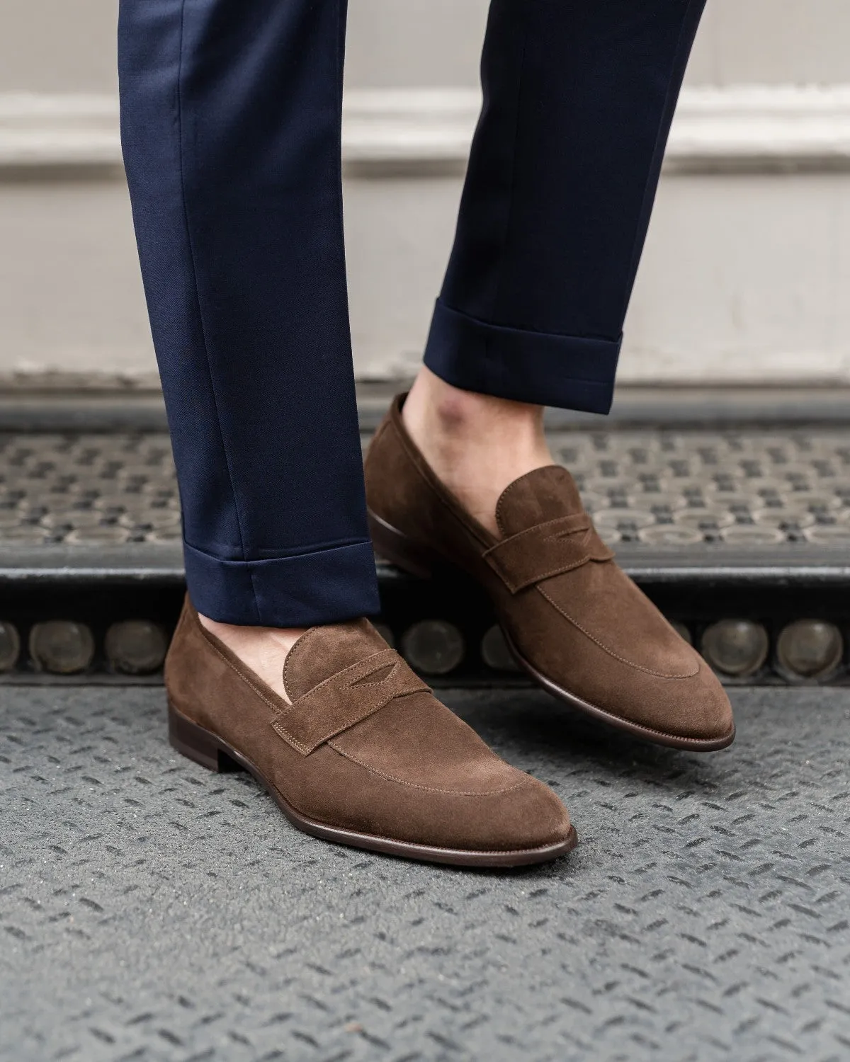 The Stewart Penny Loafer - Cafe Suede