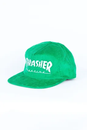 Thrasher Guys Mag Logo Green Corduroy Cap