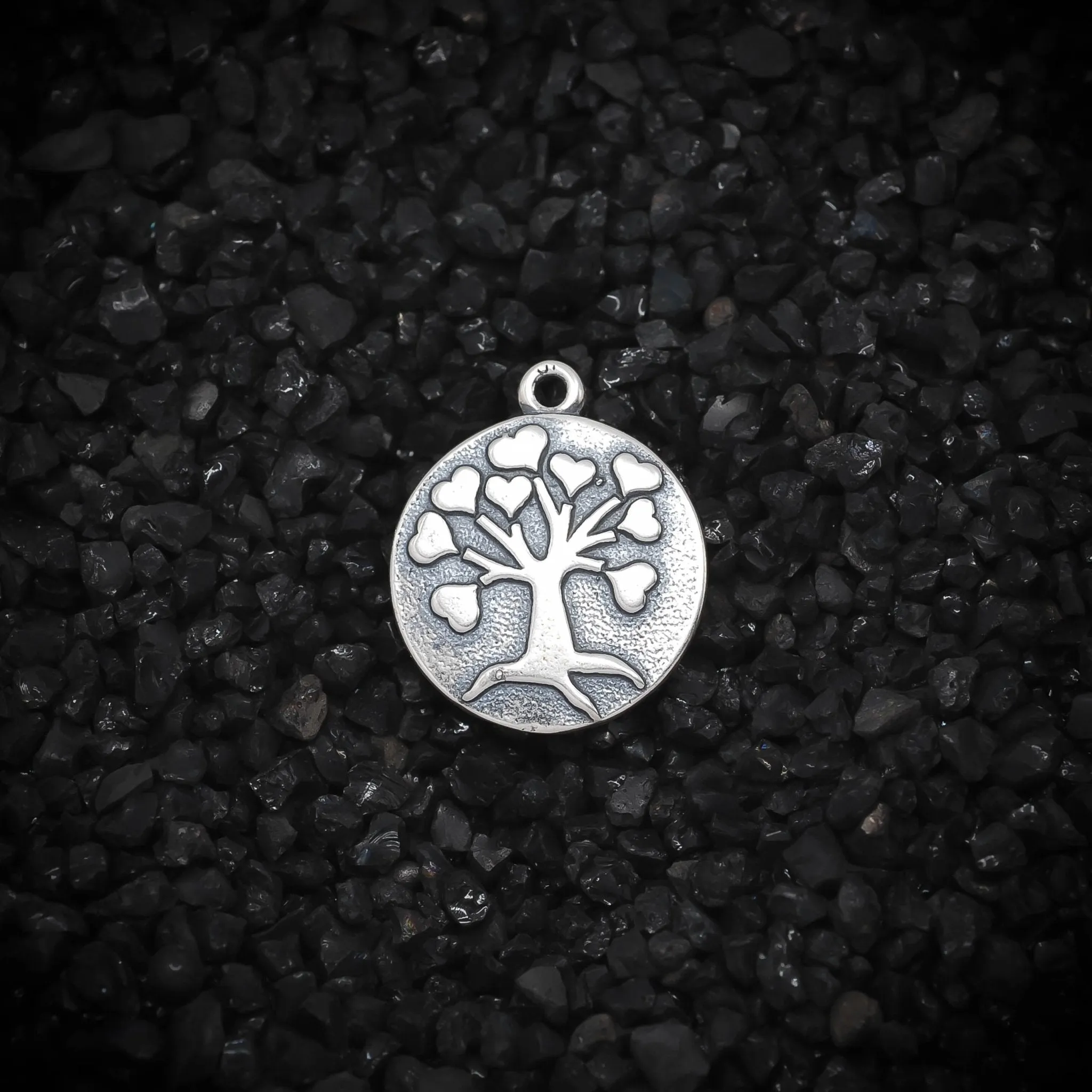 Tree of Life Ancient Egyptian Charm | 925 Sterling Silver, Oxidized | Jewelry Making Pendant