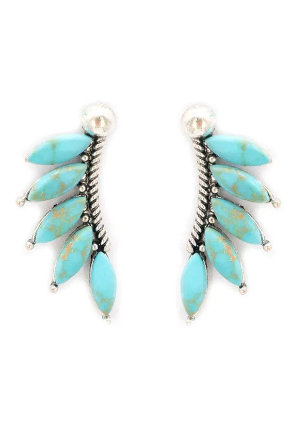 Turquoise Monet earrings