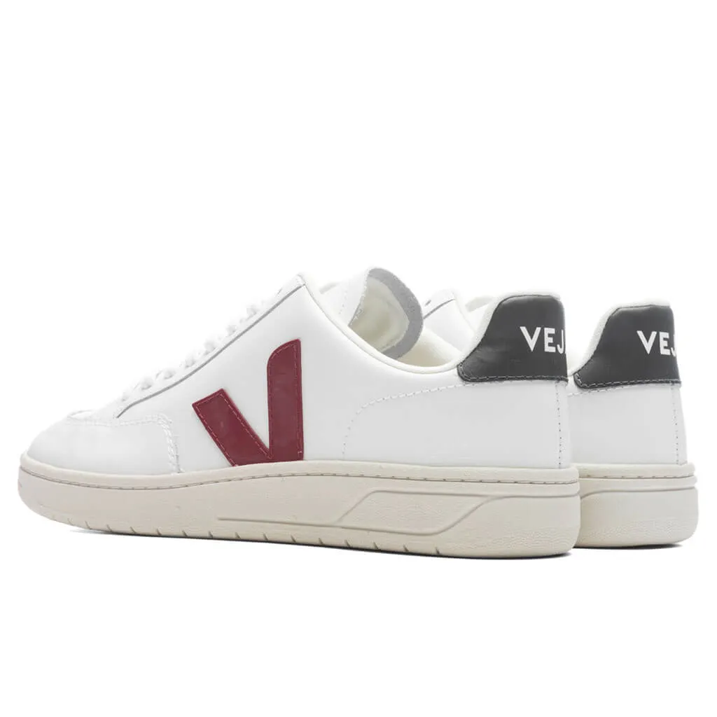 V-12 Leather - Extra White/Marsala